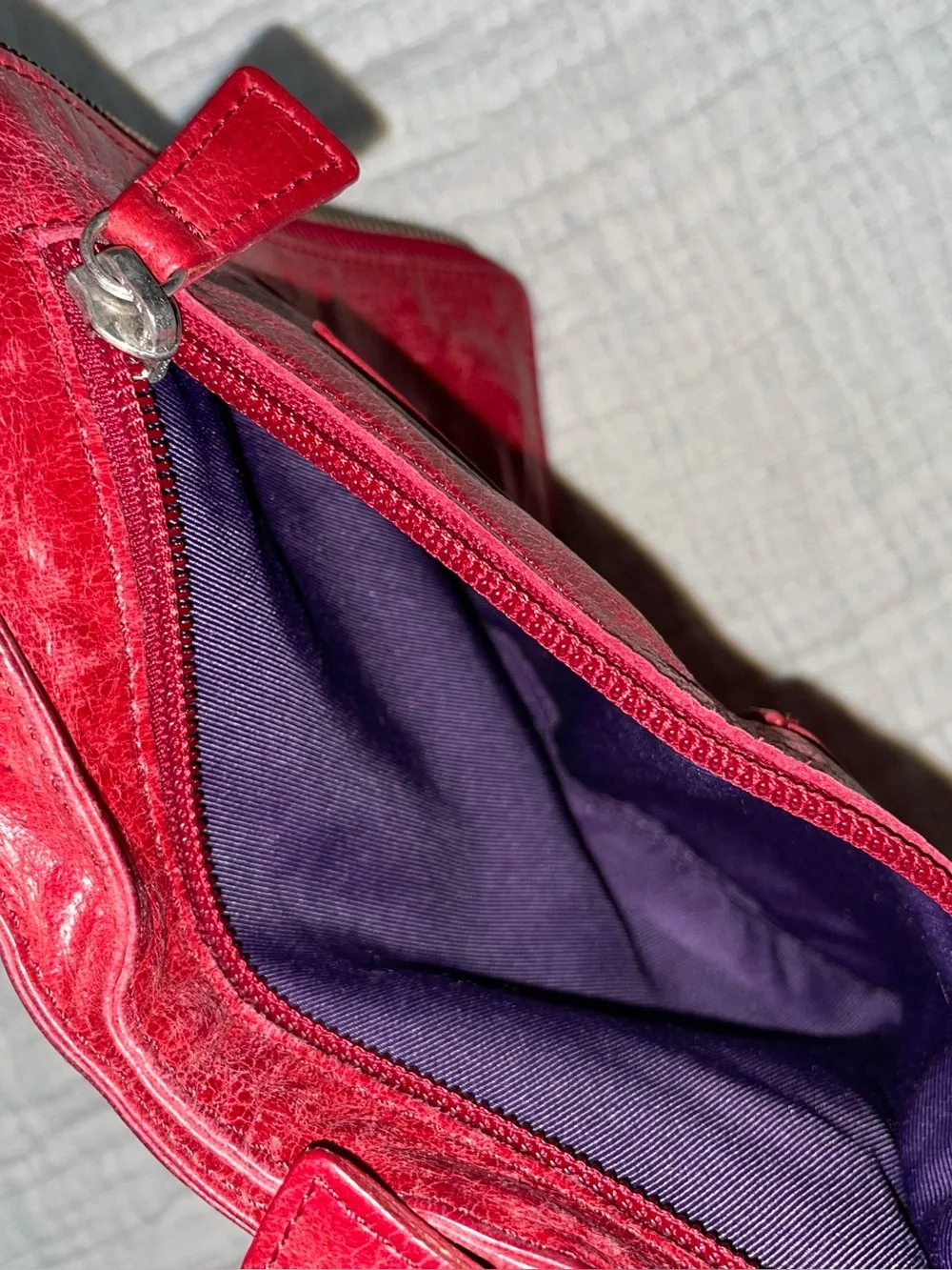 TANO Red Leather Clutch Wallet  Large Travel